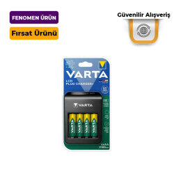 Varta 57687 LCD Plug Pil Şarj Cihazı 4x2100mAh Pilli Paket - Varta