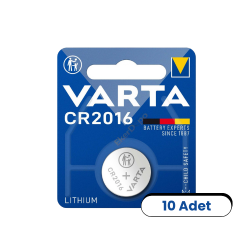 Varta CR2016 3V Lityum Düğme Pil 10 Adet (Blister) - Varta