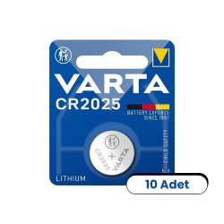 Varta CR2025 3V Lityum Pil 10'lu Kutu 10 Adet (Blister) - Varta