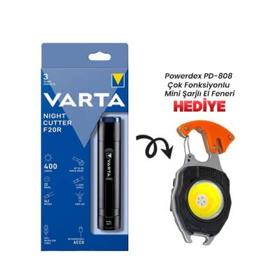 Varta Night Cutter F20R El Feneri – Yanında Powerdex PD-808 Mini Çok Amaçlı Fener HEDİYE! - 1