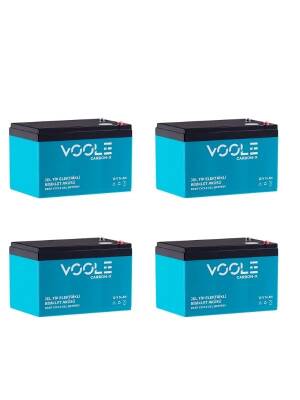 Volta VSM/VSC/VST Serisi için 12v 14ah Jel Akü Seti 4 Adet 12 volt 14 Amper - 1